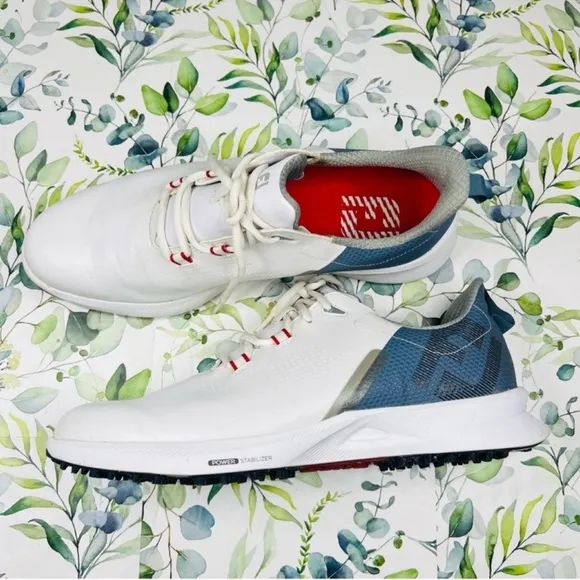 FootJoy FJ Fuel White/Blue Golf Sneakers 12