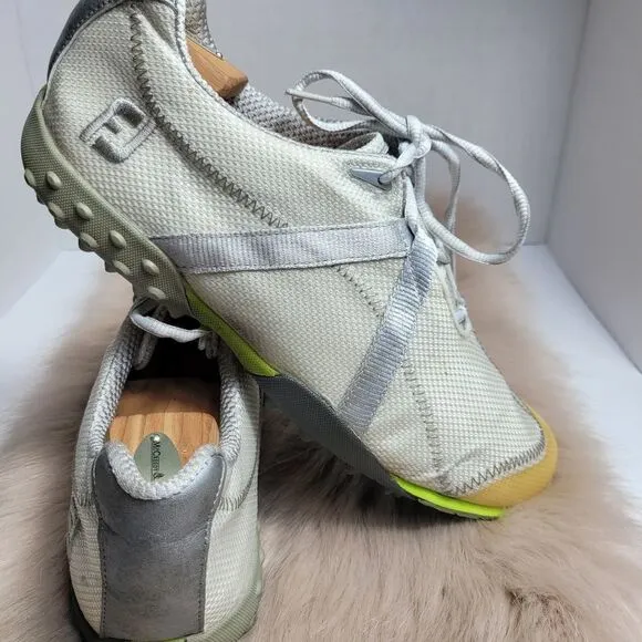 Foot Joy FJ Project Gold Golf shoes Mens  Spikeless Cleats Size 9.5