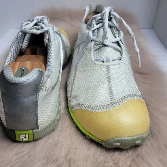 Foot Joy FJ Project Gold Golf shoes Mens  Spikeless Cleats Size 9.5
