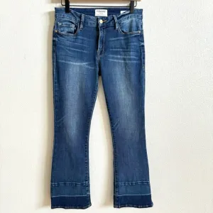 Frame Medium Wash Blue Demin Atlas Le Crop Mini Boot Jeans Women's 27