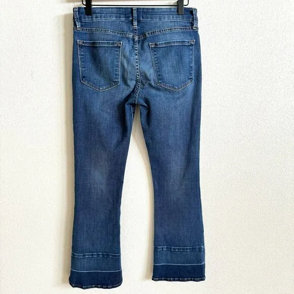 Frame Medium Wash Blue Demin Atlas Le Crop Mini Boot Jeans Women's 27