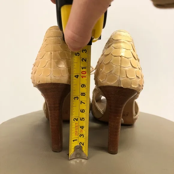 FRATELLI ROSSETTI RARE PYTHON SKIN LACE UP BOOTIE HEELS RETAIL $700