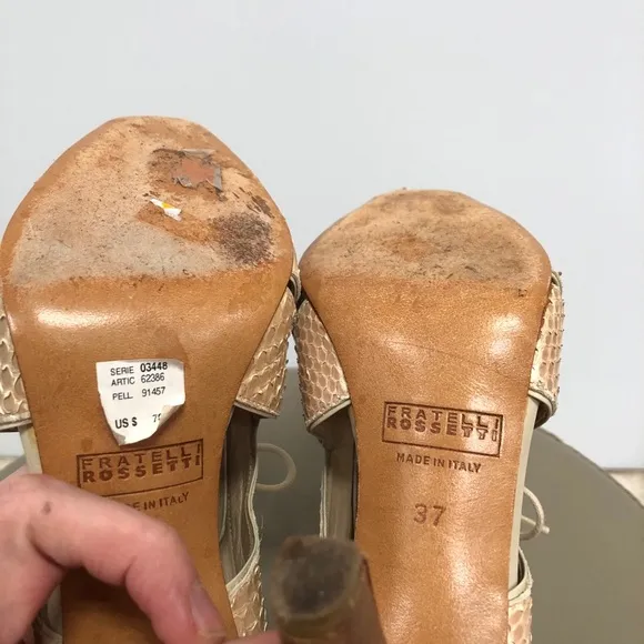 FRATELLI ROSSETTI RARE PYTHON SKIN LACE UP BOOTIE HEELS RETAIL $700