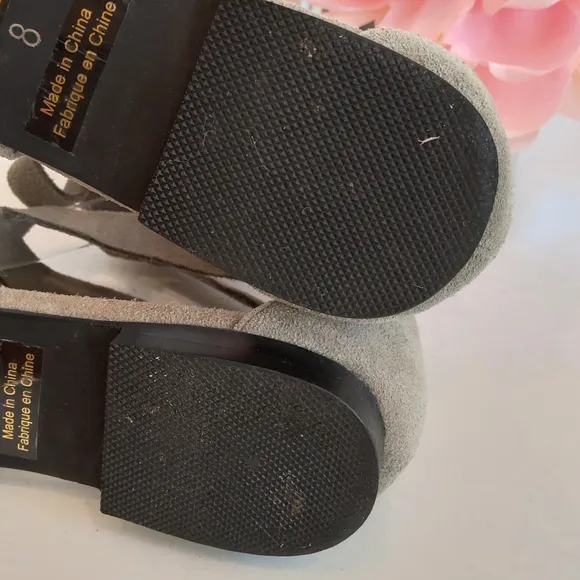 Free people gray suede leather sandals