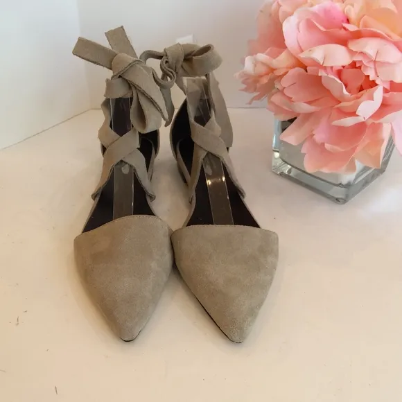 Free people gray suede leather sandals