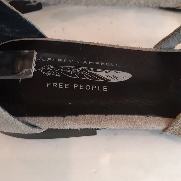 Free people gray suede leather sandals