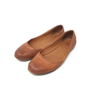 Frye Carson Ballet Cognac Brown Flat Shoes