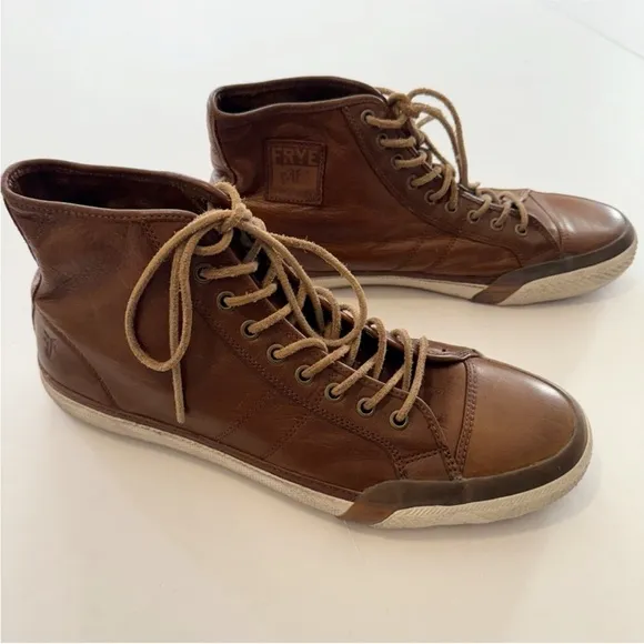 Frye Greene Tall Lace Leather Sneakers