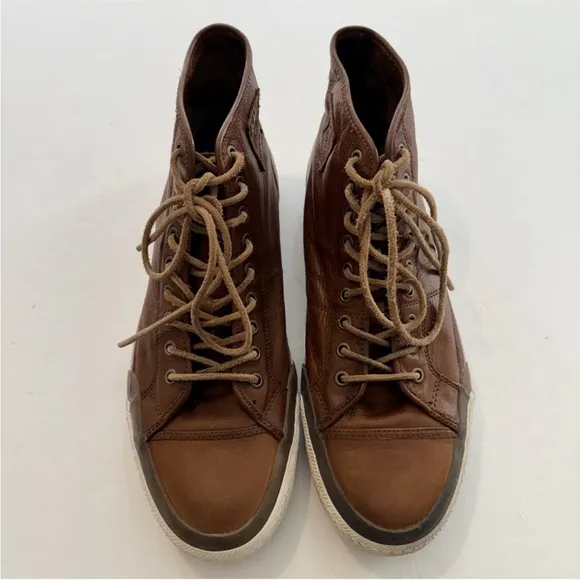 Frye Greene Tall Lace Leather Sneakers