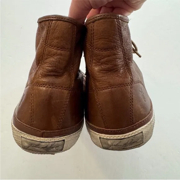 Frye Greene Tall Lace Leather Sneakers