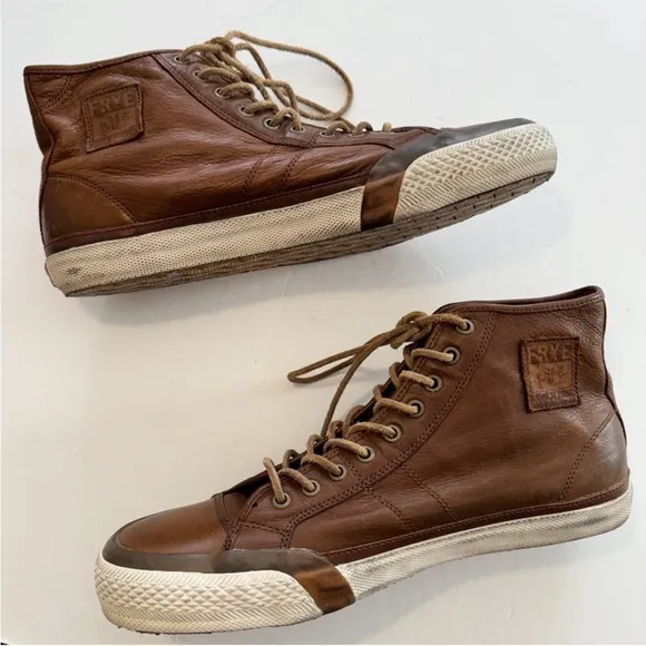 Frye Greene Tall Lace Leather Sneakers