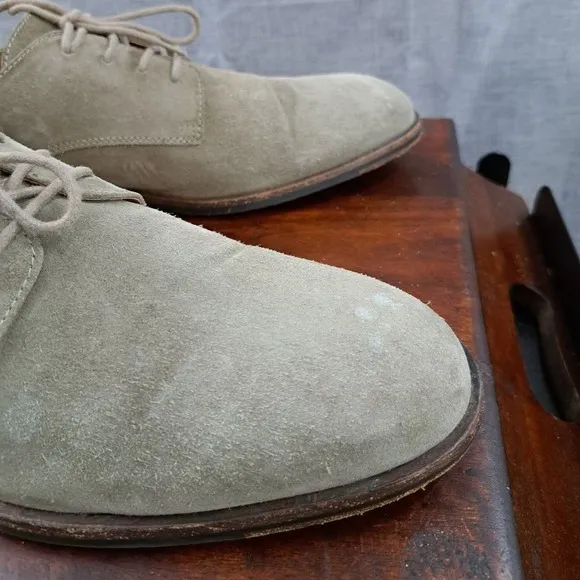 FRYE Mens Size 13 Green Suede Cap Toe Oxford Lace Up Shoes