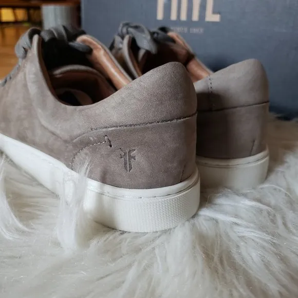 Frye *NEW* Ivy Low Lace Grey Leather Sneakers