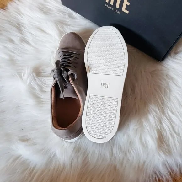Frye *NEW* Ivy Low Lace Grey Leather Sneakers
