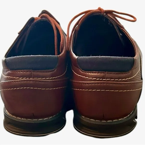 GATSBY Dress Shoes Lisse Oxford Orthopedic Leather Brown Mens Size 9 US