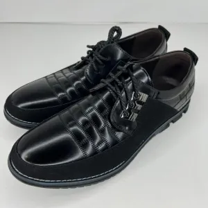 Gatsby Mens 898 Black Oxford Derby Orthopedic Lace Up Size 11 Leather Shoes