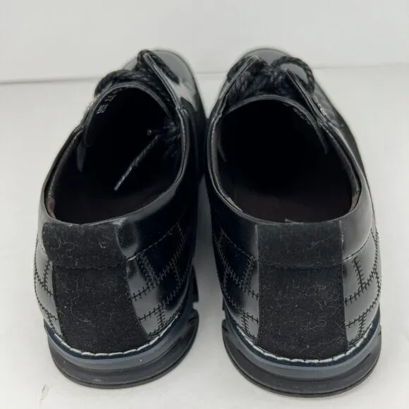Gatsby Mens 898 Black Oxford Derby Orthopedic Lace Up Size 11 Leather Shoes