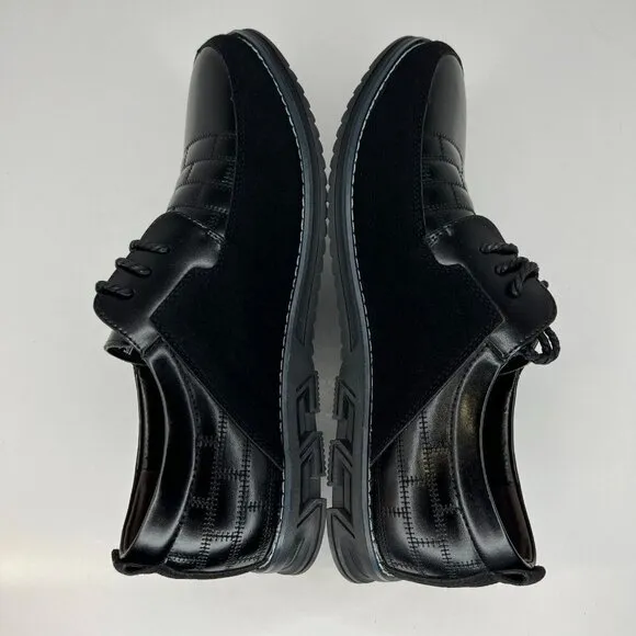 Gatsby Mens 898 Black Oxford Derby Orthopedic Lace Up Size 11 Leather Shoes