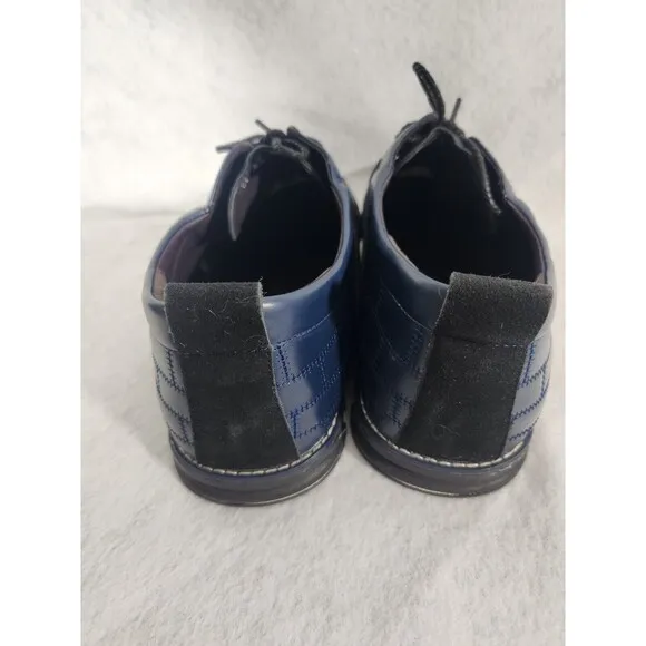 Gatsby Men's Oxford Derby Orthopedic Leather Shoes Size 10 Blue