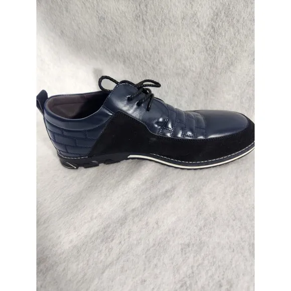 Gatsby Men's Oxford Derby Orthopedic Leather Shoes Size 10 Blue