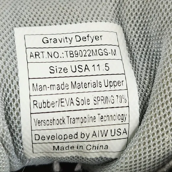 Gdefy Gravity Defyer Ion Mesh Fabric Walking Diabetic Orthopedic Shoe Size 11.5