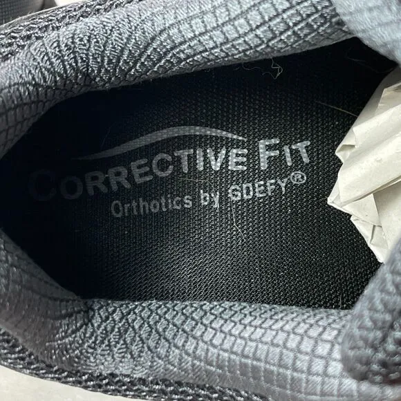 Gdefy Shoes Mens Size 9 Black Athletic Walking Sneakers Corrective Fit Orthotics