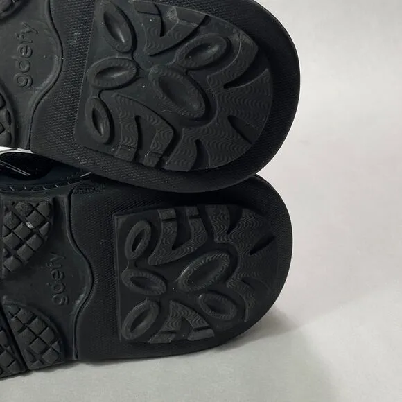 Gdefy Shoes Mens Size 9 Black Athletic Walking Sneakers Corrective Fit Orthotics