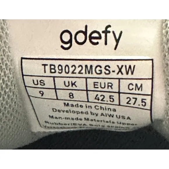 GDFEY Ion Sneakers Crosstrainers Mens‎ 9 Gray Athletic Shoes Arch Support