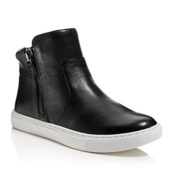 Gentle Souls “ Carter” Black Leather Sneaker Style Ankle Boots Size 7.5