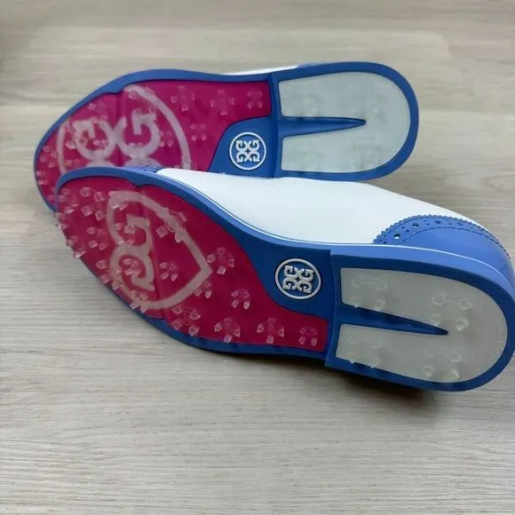 G/Fore Cap Toe Gallivanter Golf Shoes Womens 8 Carolina Blue White G4LS22EF04