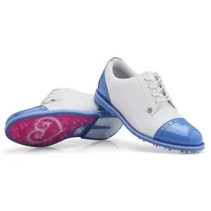 G/Fore Cap Toe Gallivanter Golf Shoes Womens 8 Carolina Blue White G4LS22EF04