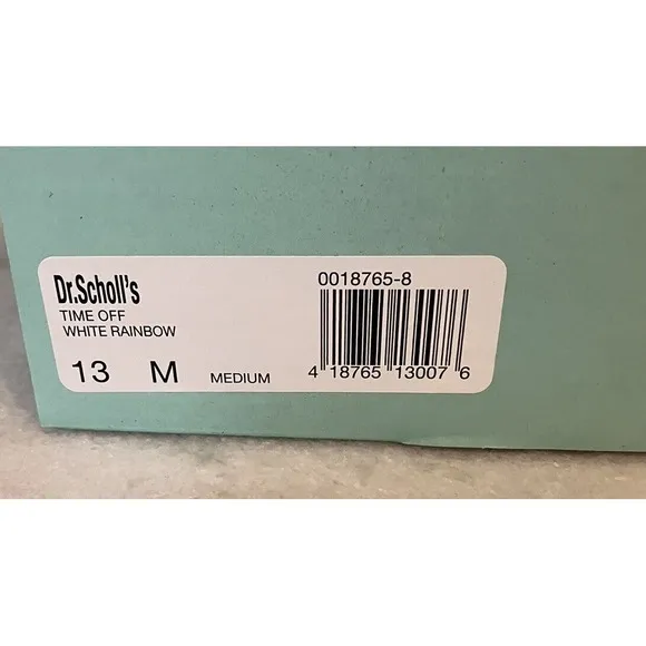 Girl's Sneakers 13 Dr. Scholl's Time Off Tennis Shoes White,Rainbow.