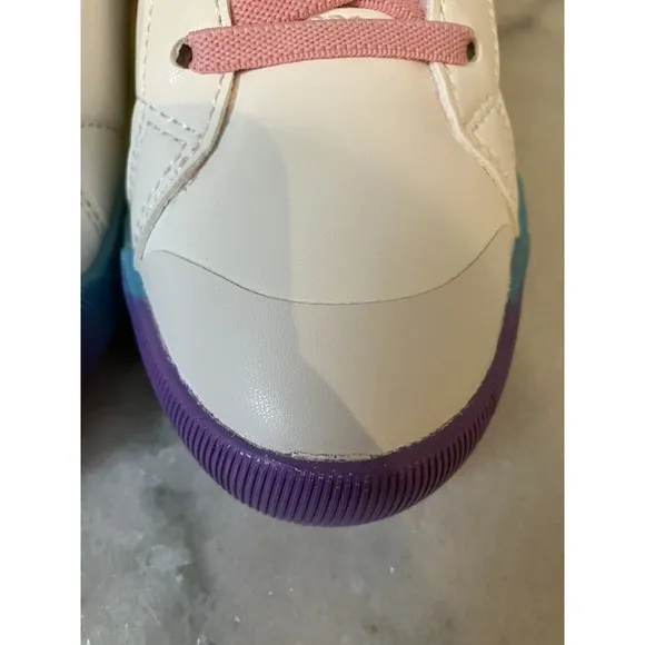 Girl's Sneakers 13 Dr. Scholl's Time Off Tennis Shoes White,Rainbow.