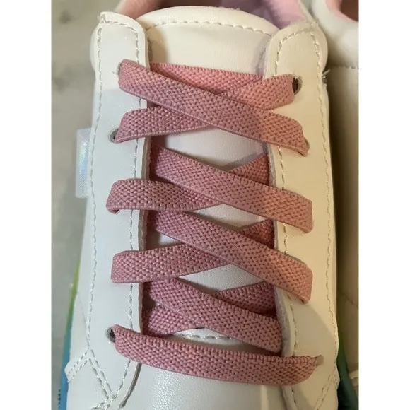 Girl's Sneakers 13 Dr. Scholl's Time Off Tennis Shoes White,Rainbow.