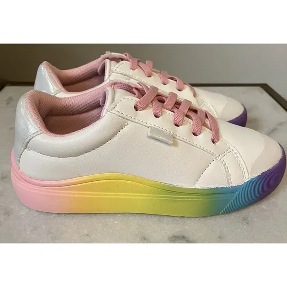 Girl's Sneakers 13 Dr. Scholl's Time Off Tennis Shoes White,Rainbow.