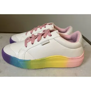Girl's Sneakers 13 Dr. Scholl's Time Off Tennis Shoes White,Rainbow.