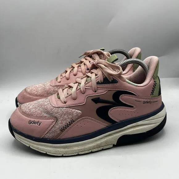 Gravity Defyer Corrective Fit Women Size 9 Pink/White Walking Shoes Sneakers