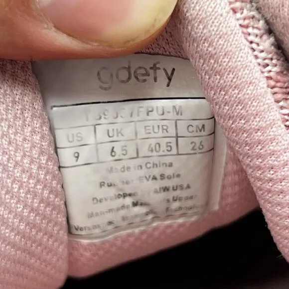 Gravity Defyer Corrective Fit Women Size 9 Pink/White Walking Shoes Sneakers