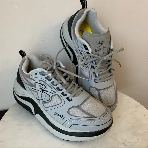 GRAVITY Defyer GDefy Ion Men's Black Gray Lace Up Athletic Sneakers Sz 9