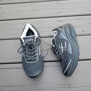 Gravity Defyer GDEFY Mighty Walk Purple Black Athletic Comfort Walking Shoes 7.5