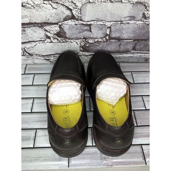 Gravity Defyer Ludvig Brown Leather Slip On Loafers Shoes Men’s Sz 8M US/41EU