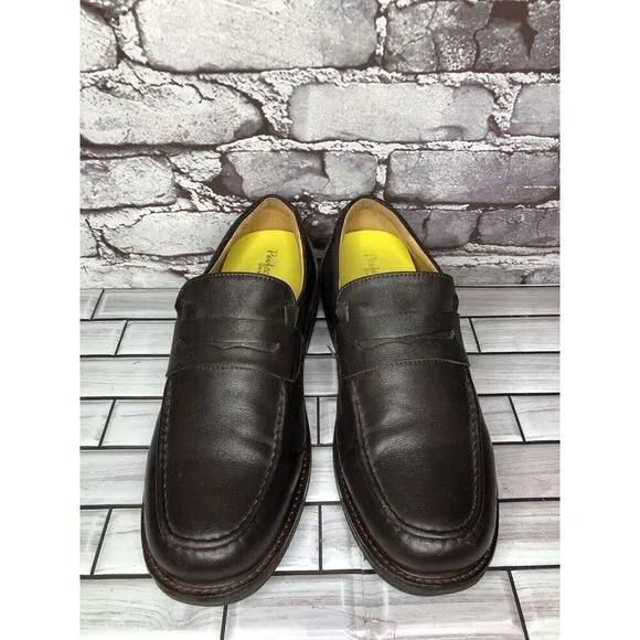 Gravity Defyer Ludvig Brown Leather Slip On Loafers Shoes Men’s Sz 8M US/41EU