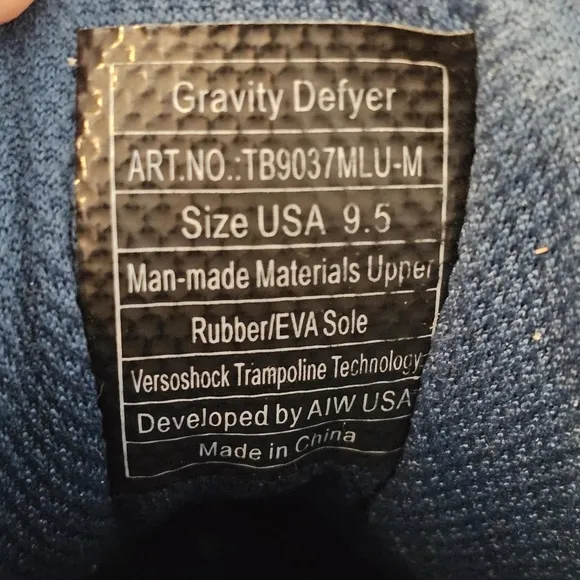 Gravity Defyer Men's G-Defy Engergia Shock Absorbing cross trainer shoes 9.5