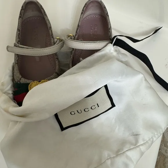 Gucci Gray and Gold Dress Shoes with Elegant Design