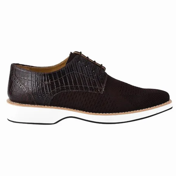 Gutta Lizard Print Leather Textile Casual Sneakers