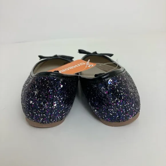 🌸Gymboree New Navy Multicolor Glitter Ballet Flat Shoes