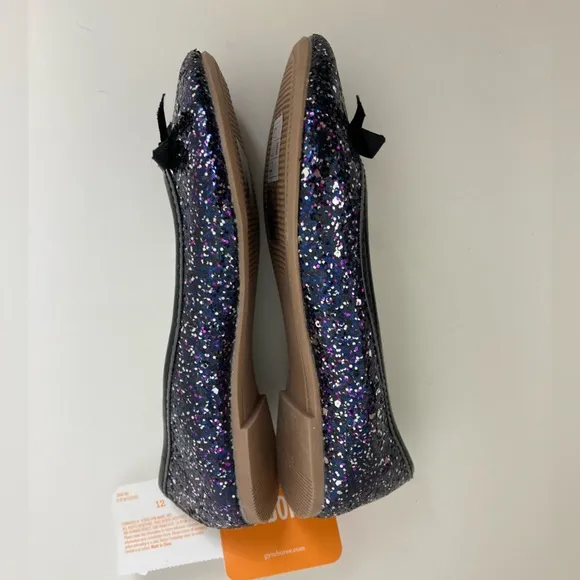 🌸Gymboree New Navy Multicolor Glitter Ballet Flat Shoes