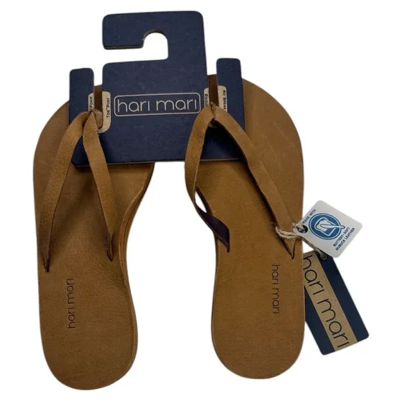 Hari Mari Meadows Tobacco Flip Flop Sandals Shoe NWT Size: 6