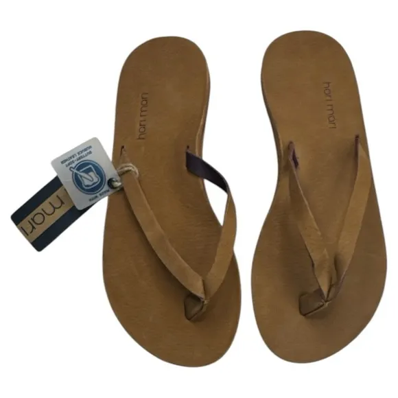 Hari Mari Meadows Tobacco Flip Flop Sandals Shoe NWT Size: 6
