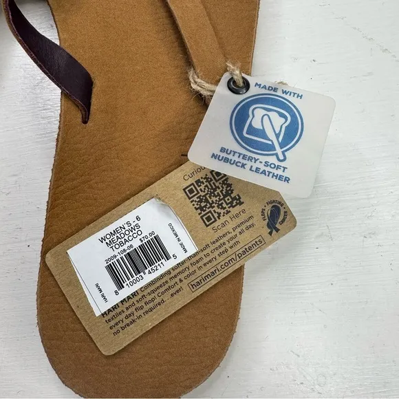 Hari Mari Meadows Tobacco Flip Flop Sandals Shoe NWT Size: 6